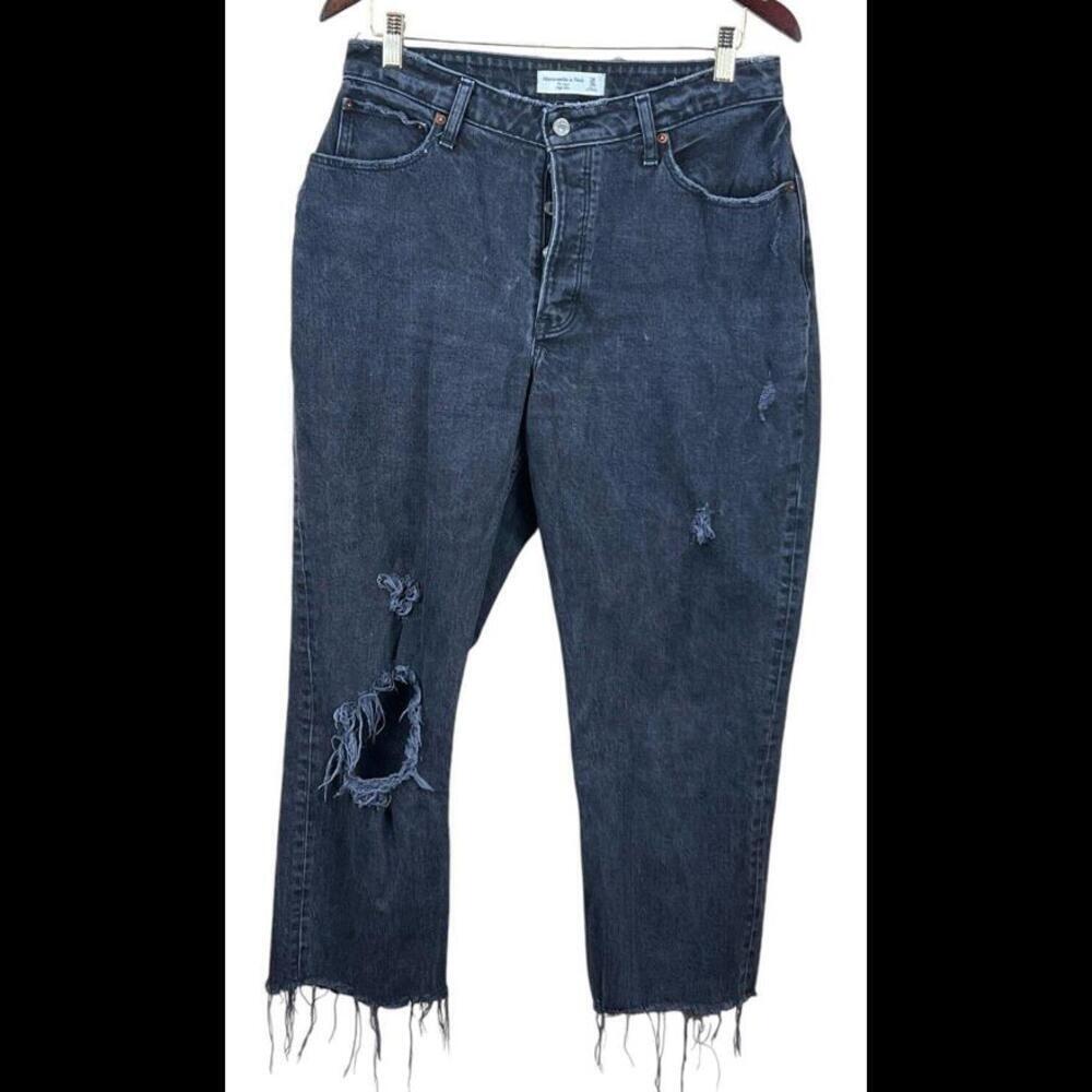 Abercrombie & Fitch The Dad High Rise Curve Love Button Fly Jeans Women’s 30 10S